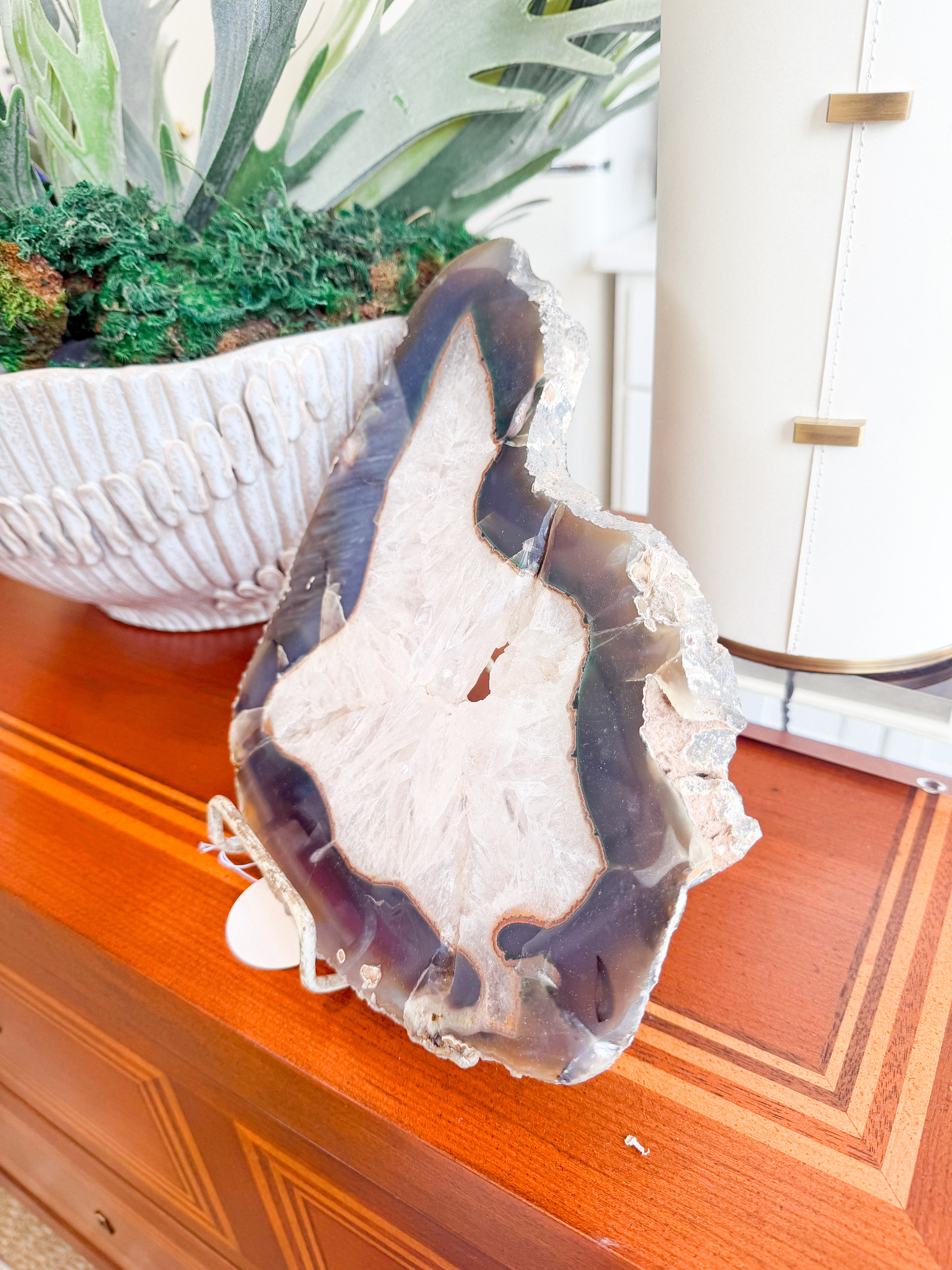 Large Agate on Stand