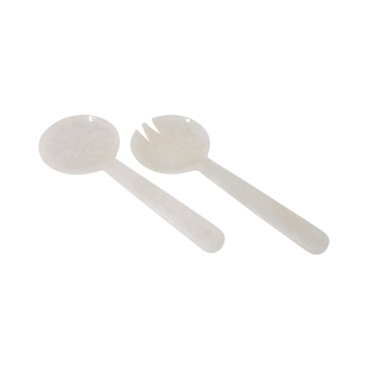 White Resin Salad Servers