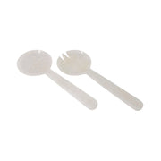White Resin Salad Servers