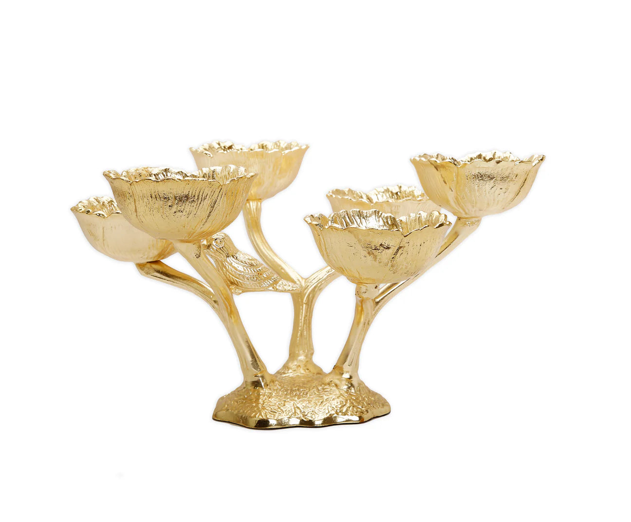 Bird Design Gold Relish Dish