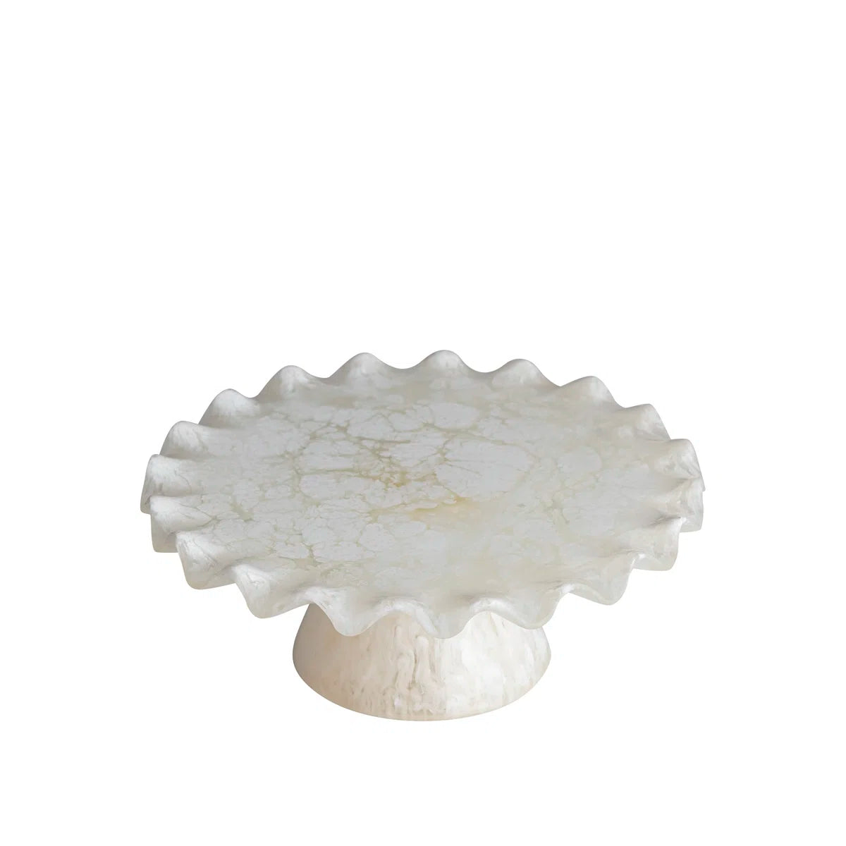 Medium White Resin Cake Stand
