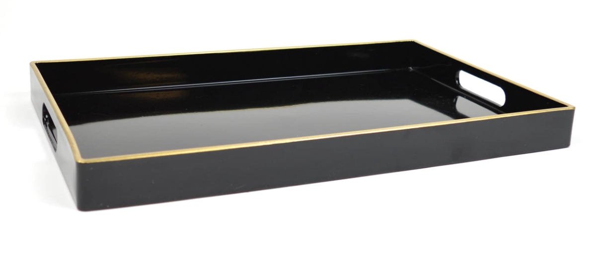 Black Rectangular Tray