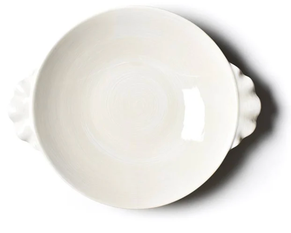 Signature White Ruffle Pasta Bowl