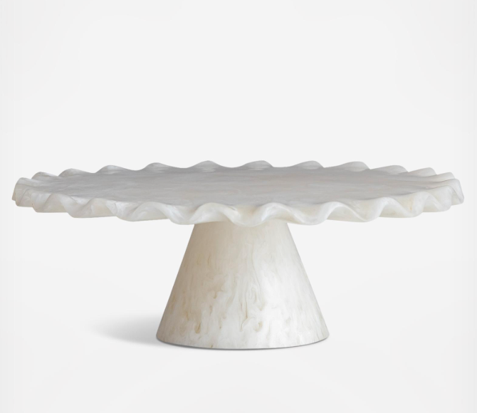 Large White Resin Cake Stand