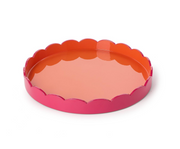 Small Scalloped Pink/Orange Tray