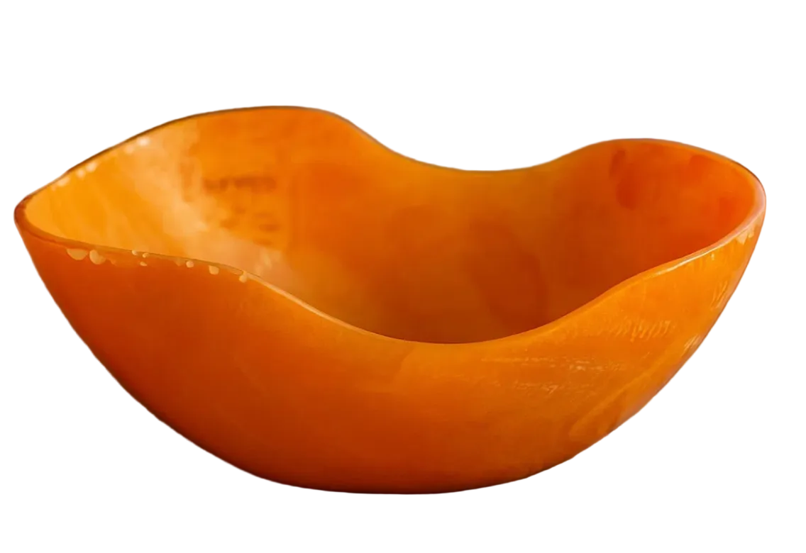 Orange Resin Fruit Bowl