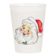 Vintage Santa Frosted Cups