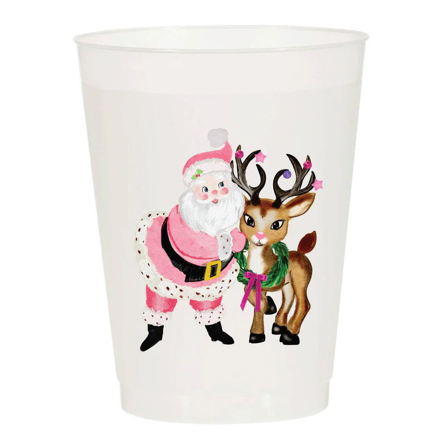 Santa Girl Frosted Cups